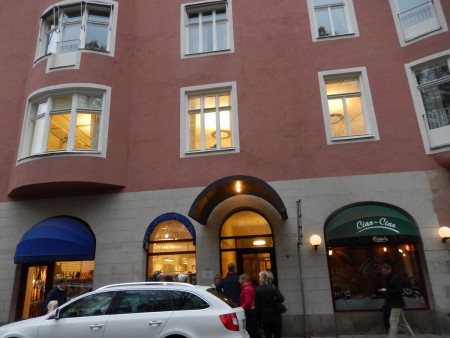 Tyvärr är Strindbergs Storgatan 11 riven så här ser det ut nu